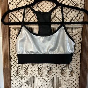 Koral Black and Silver Women's Sports Bra